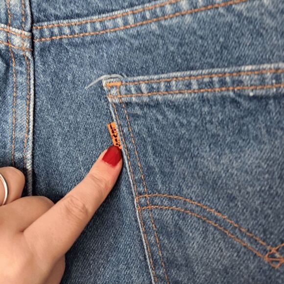 Levi's 517 Vintage 1980s Orange Tab Denim Jeans size 36 x 30 - Picture 6 of 11